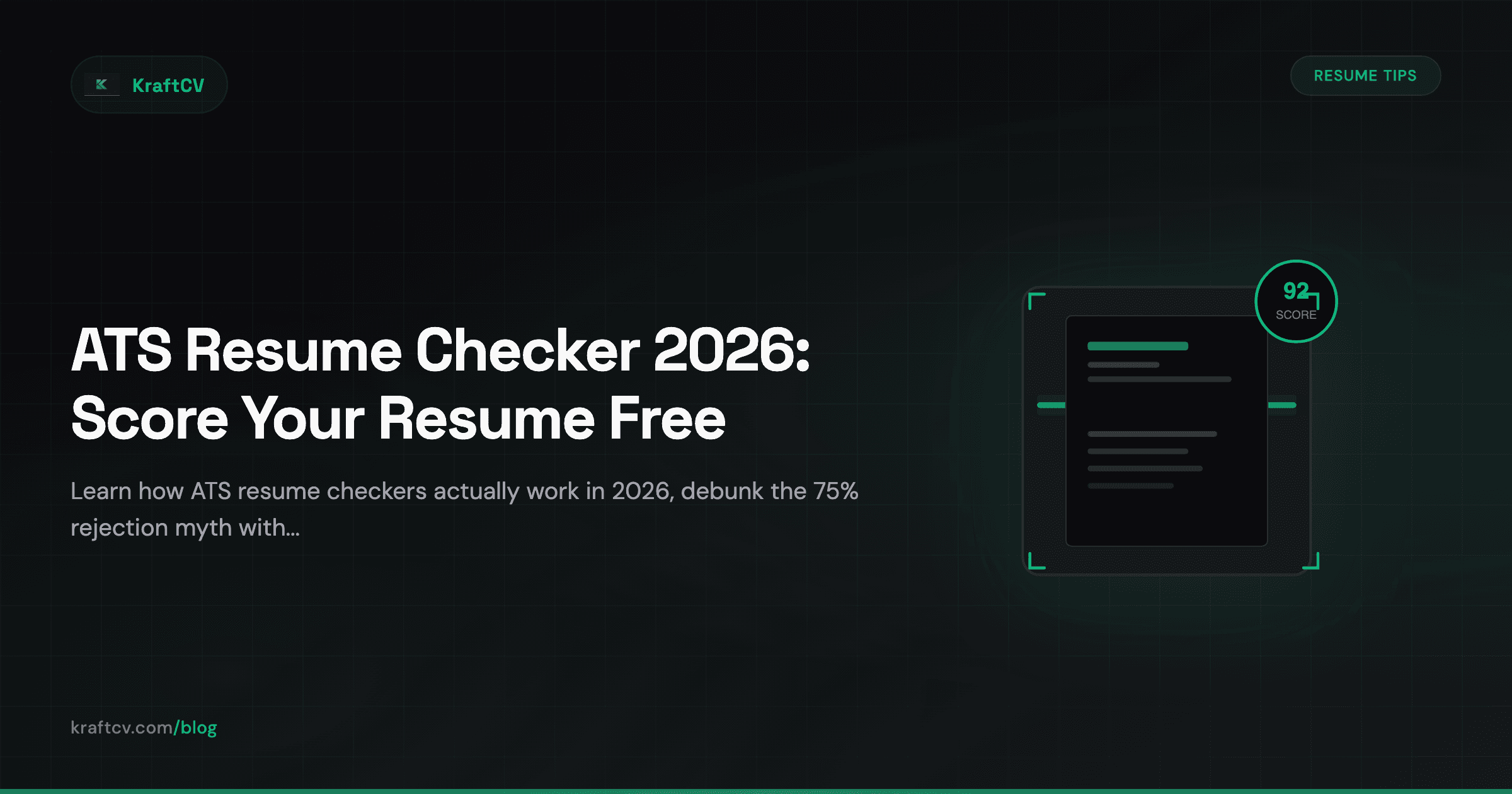 ATS Resume Checker 2026: Score Your Resume for Free (Developer's Guide)