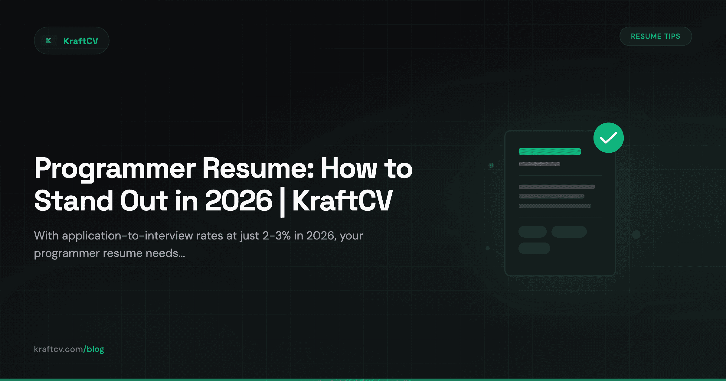 Programmer Resume: How to Stand Out in 2026